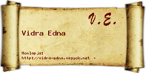 Vidra Edna névjegykártya