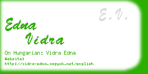 edna vidra business card